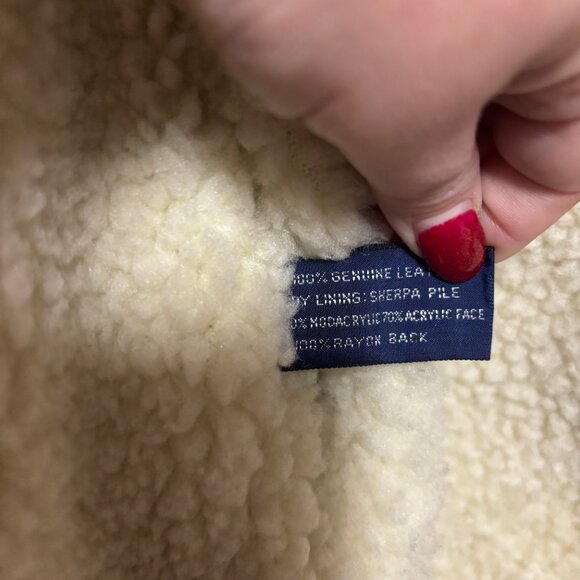 Ballymoor Vintage 70s Mens Genuine Leather Sherpa lined Western Cowboy Vest sz S - Picture 4 of 12